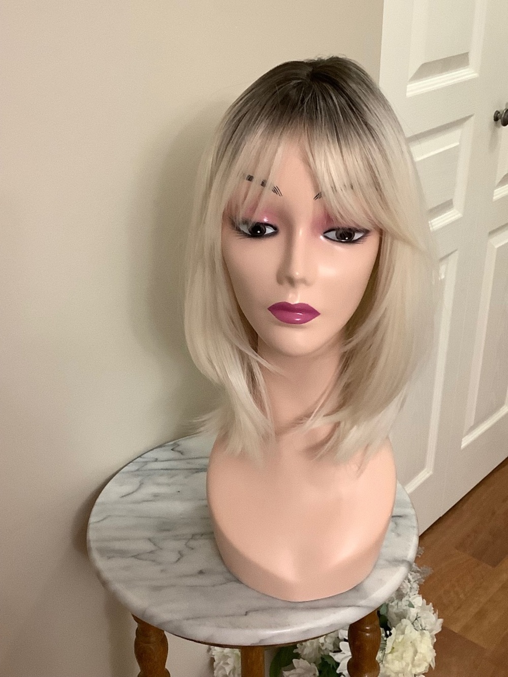 NWT Gorgeous Platinum Bob Wig